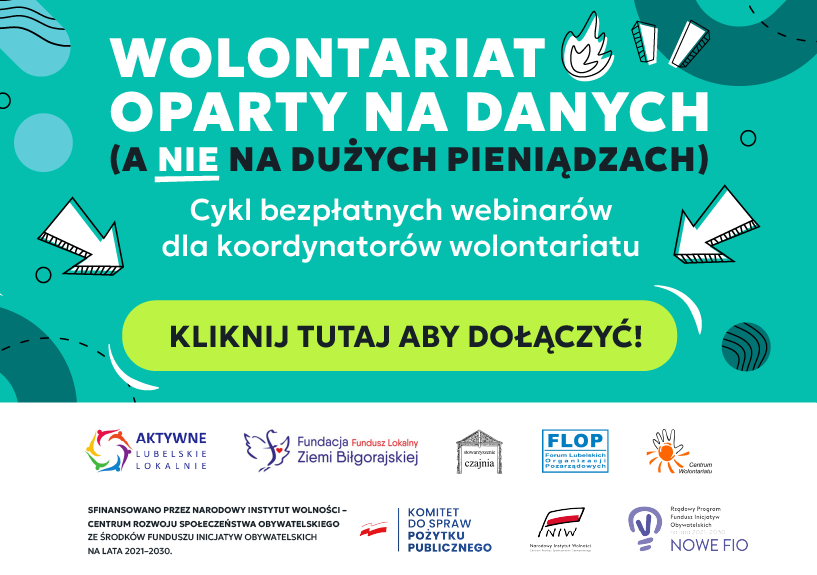 WOLOHUB - Webinary "Wolontariat oparty na danych, a nie na dużych pieniądzach"